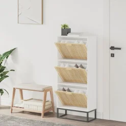 vidaXL Productos Del Hogar-Zapatero madera contrachapada 52x25x120 cm