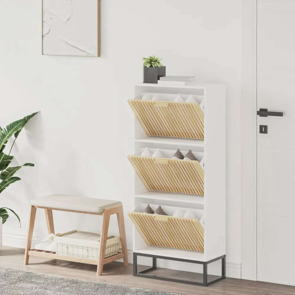 vidaXL Productos Del Hogar-Zapatero madera contrachapada 52x25x120 cm
