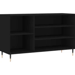 vidaXL Zapatero madera contrachapada 102x36x60 cm Negro