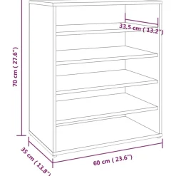 vidaXL Productos Del Hogar-Zapatero madera contrachapada 60x35x70 cm