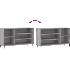 vidaXL Zapatero madera contrachapada 102x36x60 cm Gris sonoma Online
