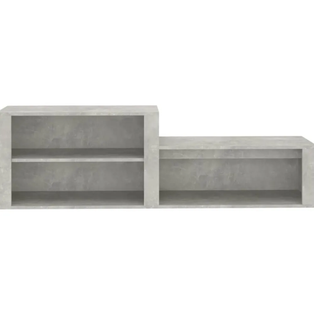 vidaXL Productos Del Hogar-Zapatero madera contrachapada gris hormigón 150x35x45 cm