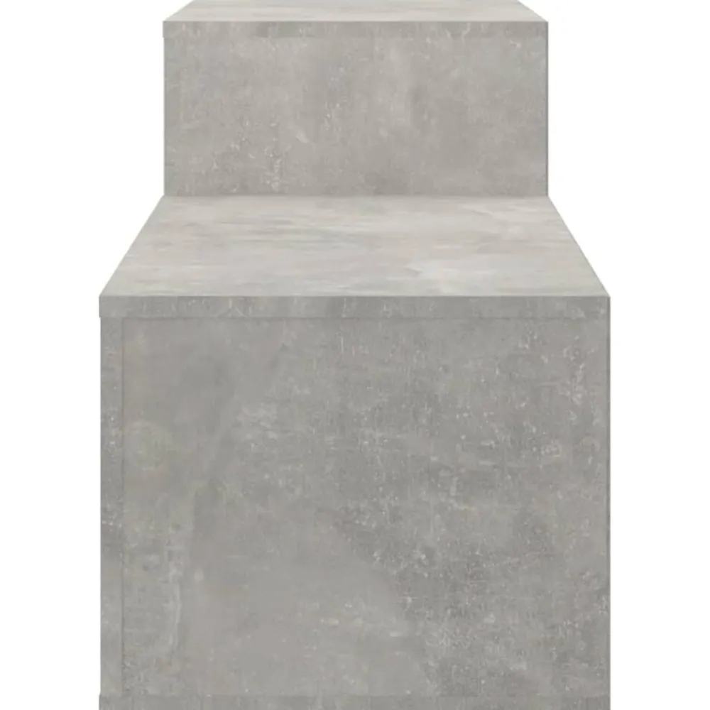 vidaXL Productos Del Hogar-Zapatero madera contrachapada gris hormigón 150x35x45 cm