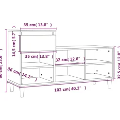 vidaXL Productos Del Hogar-Zapatero madera contrachapada 102x36x60 cm