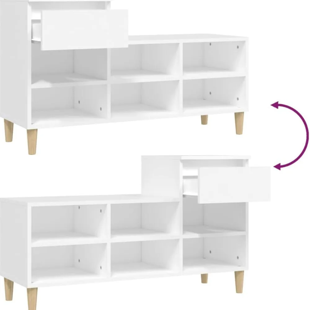 vidaXL Productos Del Hogar-Zapatero madera contrachapada 102x36x60 cm