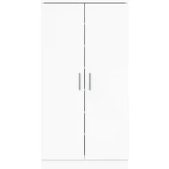 vidaXL Productos Del Hogar-Zapatero madera contrachapada blanco brillo 55x35x108 cm