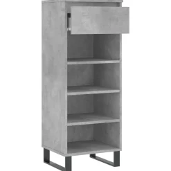 vidaXL Zapatero madera contrachapada gris hormigón 40x36x105 cm Gris hormigón