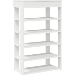 vidaXL Zapatero madera contrachapada 60x30x98 cm Blanco Online