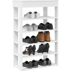 vidaXL Zapatero madera contrachapada 60x30x98 cm Blanco Online
