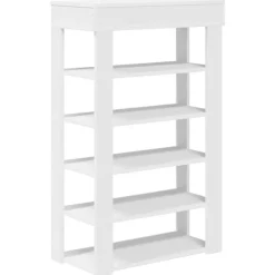 vidaXL Zapatero madera contrachapada 60x30x98 cm Blanco Online