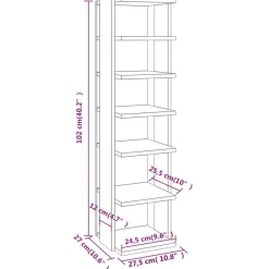 vidaXL Productos Del Hogar-Zapatero madera contrachapada 27,5x27x102 cm