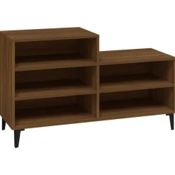 vidaXL Zapatero madera contrachapada roble marrón 102x36x60 cm Marr&oacute;n roble