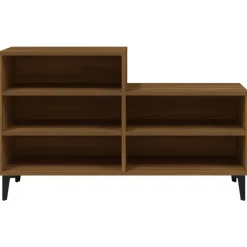 vidaXL Zapatero madera contrachapada roble marrón 102x36x60 cm Marr&oacute;n roble