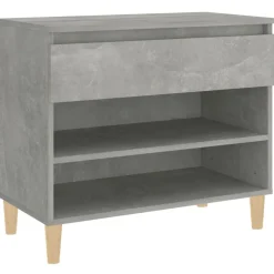 vidaXL Zapatero madera contrachapada gris hormigón 70x36x60 cm Gris hormig&oacute;n Discount