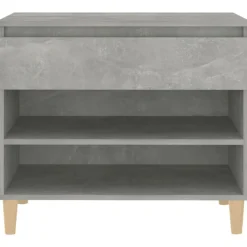 vidaXL Zapatero madera contrachapada gris hormigón 70x36x60 cm Gris hormig&oacute;n Discount