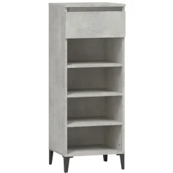 vidaXL Zapatero madera contrachapada gris hormigón 40x36x105 cm Gris hormig&oacute;n Best