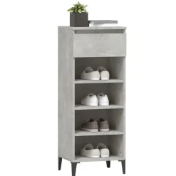 vidaXL Zapatero madera contrachapada gris hormigón 40x36x105 cm Gris hormig&oacute;n Best