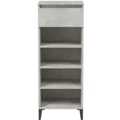 vidaXL Zapatero madera contrachapada gris hormigón 40x36x105 cm Gris hormig&oacute;n Best