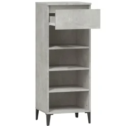 vidaXL Zapatero madera contrachapada gris hormigón 40x36x105 cm Gris hormig&oacute;n Best