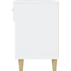 vidaXL Zapatero madera contrachapada blanco brillo 102x35x55 cm Blanco brillante Hot