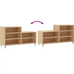 vidaXL Zapatero madera contrachapada 102x36x60 cm Roble Sonoma Hot