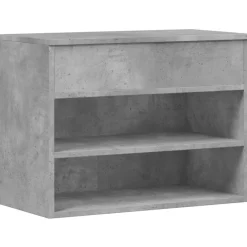 vidaXL Zapatero madera contrachapada gris hormigón 60x30x45 cm Gris hormig&oacute;n Clearance