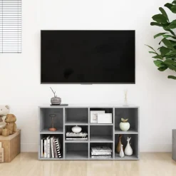 vidaXL Productos Del Hogar-Zapatero madera contrachapada gris hormigón 103x30x55cm