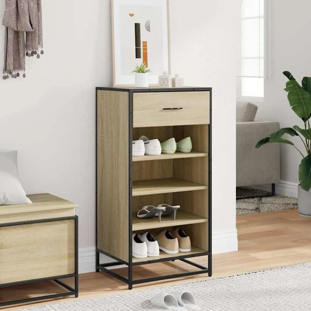 vidaXL Productos Del Hogar-Zapatero madera contrachapada 48x38x97,5 cm