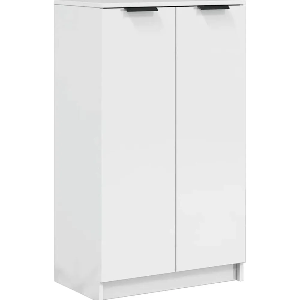 vidaXL Zapatero madera contrachapada blanco brillo 59x35x100,5 cm Blanco brillante Hot