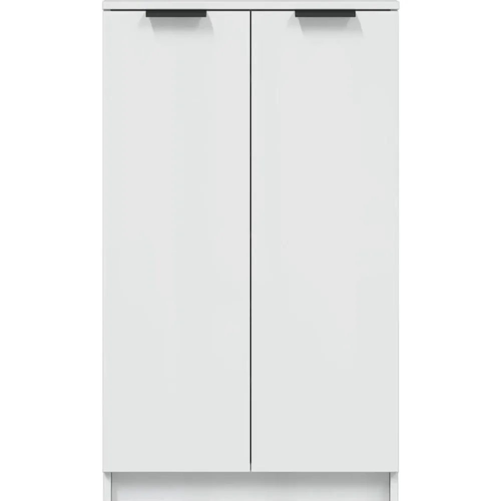 vidaXL Zapatero madera contrachapada blanco brillo 59x35x100,5 cm Blanco brillante Hot