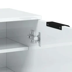 vidaXL Zapatero madera contrachapada blanco brillo 59x35x100,5 cm Blanco brillante Hot