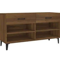 vidaXL Zapatero madera contrachapada marrón roble 102x35x55 cm Marr&oacute;n roble Best