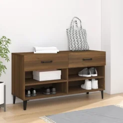 vidaXL Zapatero madera contrachapada marrón roble 102x35x55 cm Marr&oacute;n roble Best