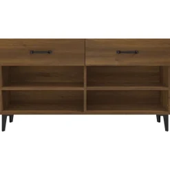 vidaXL Zapatero madera contrachapada marrón roble 102x35x55 cm Marr&oacute;n roble Best