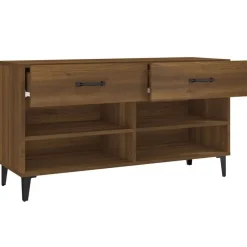 vidaXL Zapatero madera contrachapada marrón roble 102x35x55 cm Marr&oacute;n roble Best