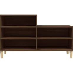 vidaXL Productos Del Hogar-Zapatero madera contrachapada roble marrón 102x36x60 cm