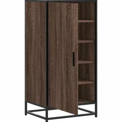 vidaXL Productos Del Hogar-Zapatero madera contrachapada roble marrón 48x38x97,5 cm