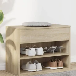 vidaXL Zapatero madera contrachapada 60x30x45 cm Roble Sonoma Sale