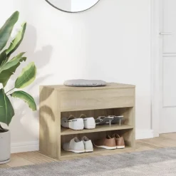 vidaXL Zapatero madera contrachapada 60x30x45 cm Roble Sonoma Sale