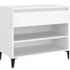 vidaXL Zapatero madera contrachapada 70x36x60 cm Blanco Hot