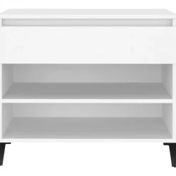 vidaXL Zapatero madera contrachapada 70x36x60 cm Blanco Hot