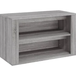 vidaXL Zapatero madera contrachapada 75x35x45 cm Gris sonoma Discount