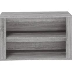 vidaXL Zapatero madera contrachapada 75x35x45 cm Gris sonoma Discount