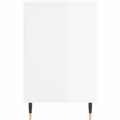 vidaXL Zapatero madera contrachapada blanco brillo 102x36x60 cm Blanco brillante