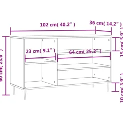 vidaXL Zapatero madera contrachapada blanco brillo 102x36x60 cm Blanco brillante