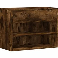 vidaXL Zapatero madera contrachapada 60x30x45 cm Roble ahumado Discount