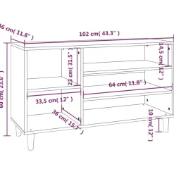 vidaXL Productos Del Hogar-Zapatero madera contrachapada roble marrón 102x36x60 cm