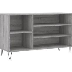 vidaXL Zapatero madera contrachapada 102x36x60 cm Gris sonoma Hot