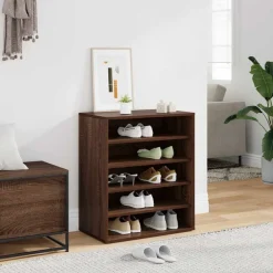 vidaXL Zapatero madera contrachapada roble marrón 60x35x70 cm Marr&oacute;n roble Hot