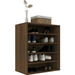 vidaXL Zapatero madera contrachapada roble marrón 60x35x70 cm Marr&oacute;n roble Hot